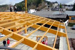 Im Bild der Neubau des Schreinereibereichs